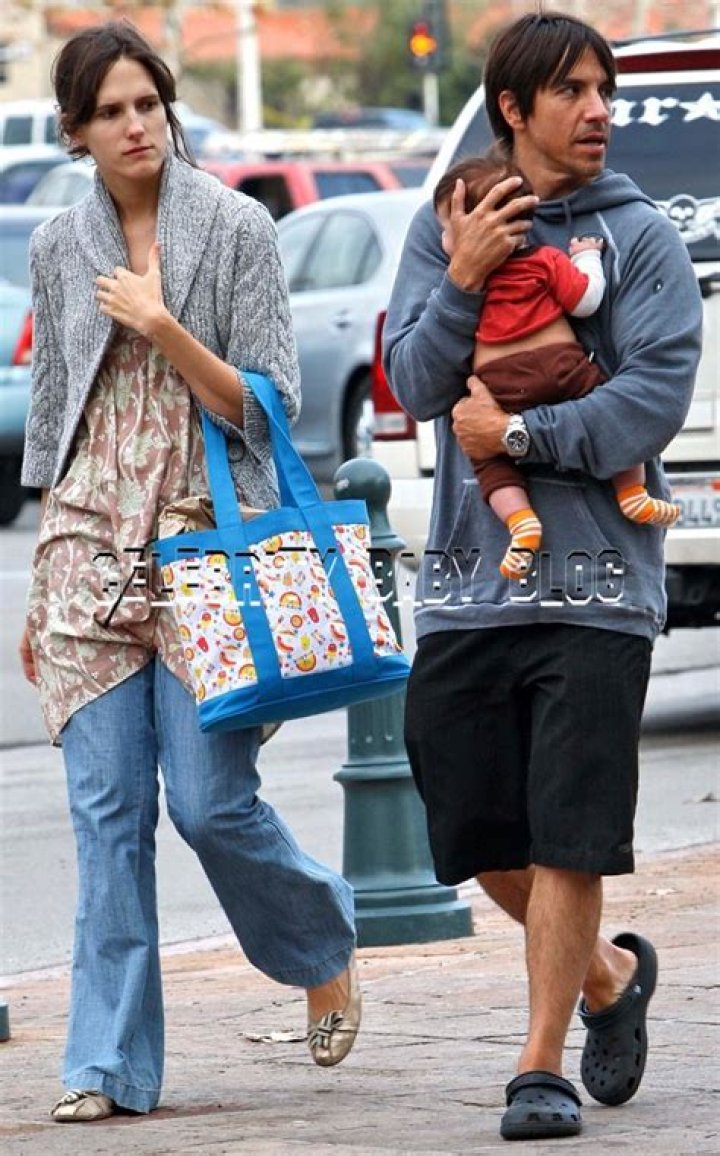 Anthony Kiedis and Heather Christie out with Everly Bear Moms & Babies Celebrity Babies and