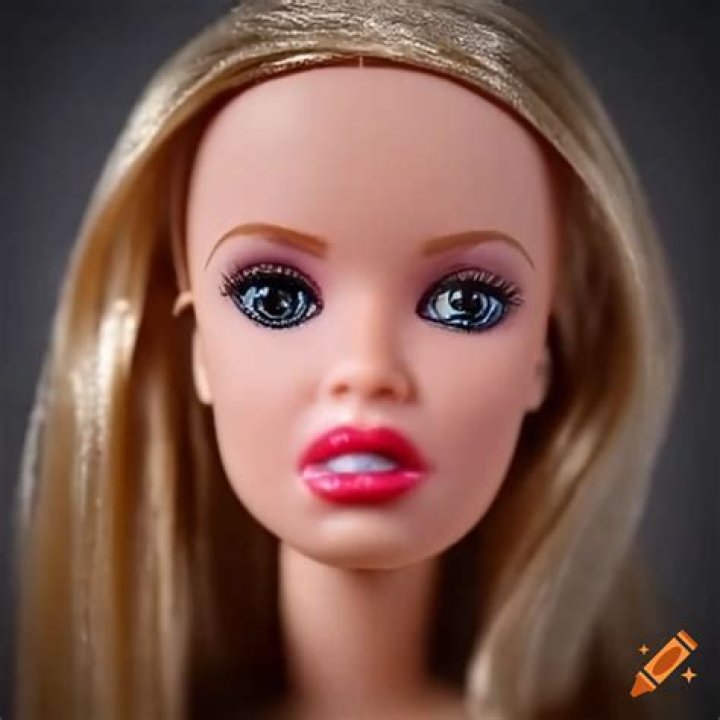 Disgusted barbie doll face on Craiyon
