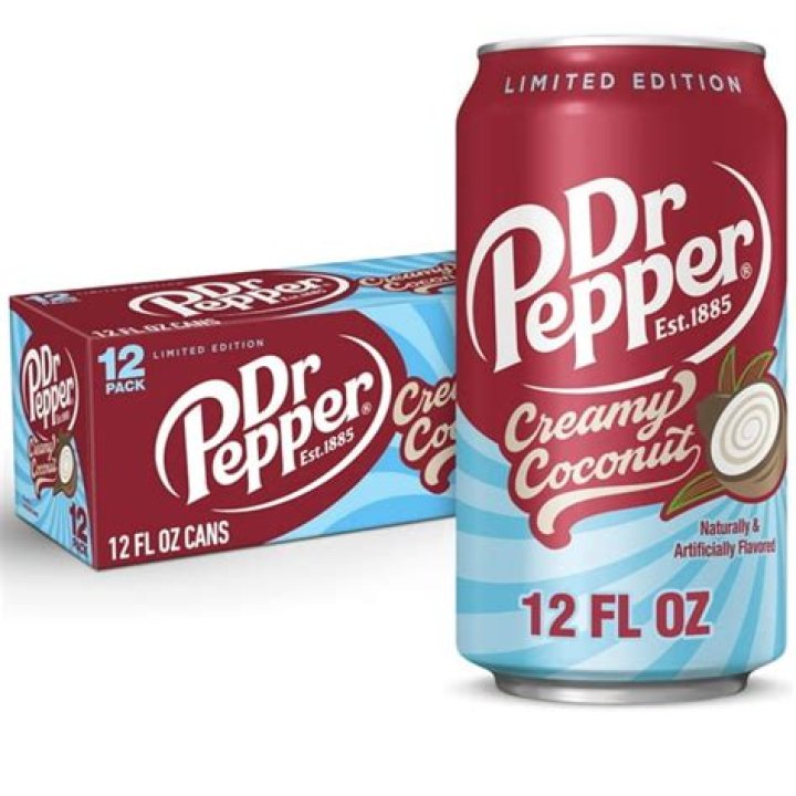 Dr Pepper Creamy Coconut Soda Cans, 12 pk / 12 fl oz Kroger