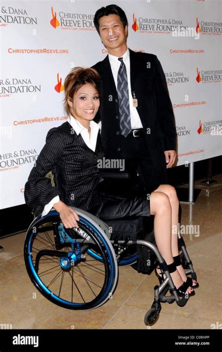 Dustin Nguyen and Angela Rockwood (ex Nguyen) Dustin Nguyen, Rockwood, Wheelchair, Angela