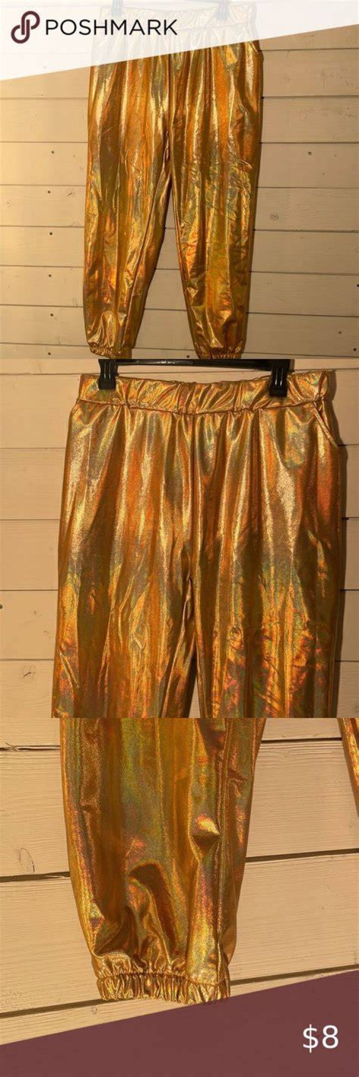 Gold MC Hammer Pants 80s 90s Pop Music Fancy Dress Party Accessory