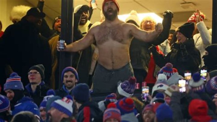 Jason Kelce Celebrates Travis Kelce's Touchdown By Ripping Off His Shirt
