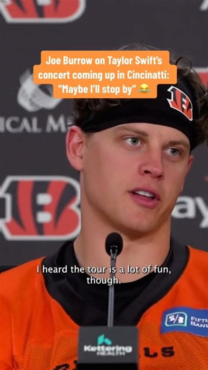 Joe Burrow on Taylor Swift's Eras Tour shows in Cincinnati 'Maybe I'll stop by'