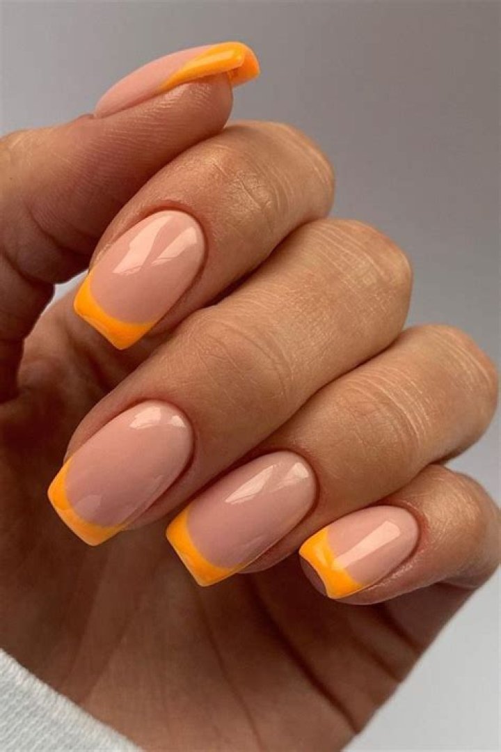 lookfantastic International in 2021 French tip acrylic nails, Orange