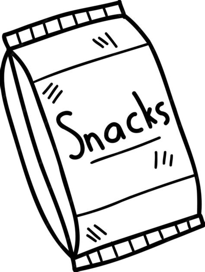 Snack Clip Art Black And White Snacks Transparent PNG
